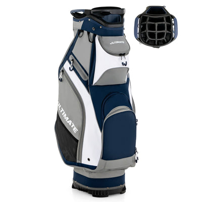 10.5 Inch Golf Stand Bag with 14 Way Full-Length Dividers and 7 Zippered Pockets - Relaxacare