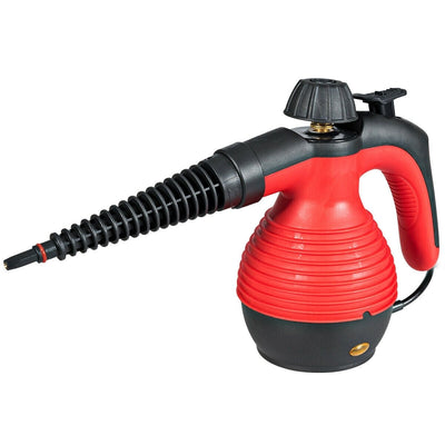 1050W Multi-Purpose Handheld Pressurized Steam Cleaner-Red - Relaxacare