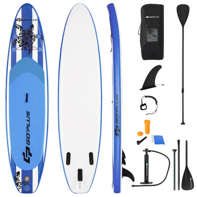 10.6/11 Feet Inflatable Adjustable Paddle Board with Carry Bag and Turtle Pattern - Relaxacare