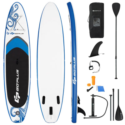 11-Feet Inflatable Adjustable Paddle Board with Carry Bag - Relaxacare