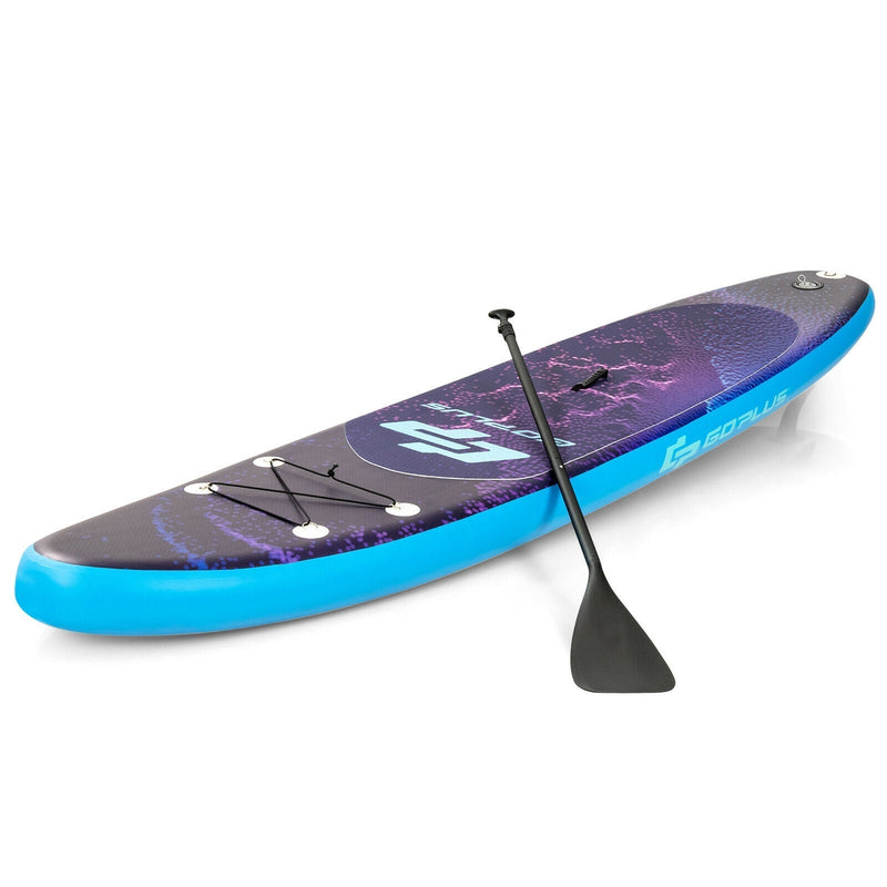 11 Feet Inflatable Stand Up Paddle Board Surfboard with Bag Aluminum Paddle Pump-M - Relaxacare