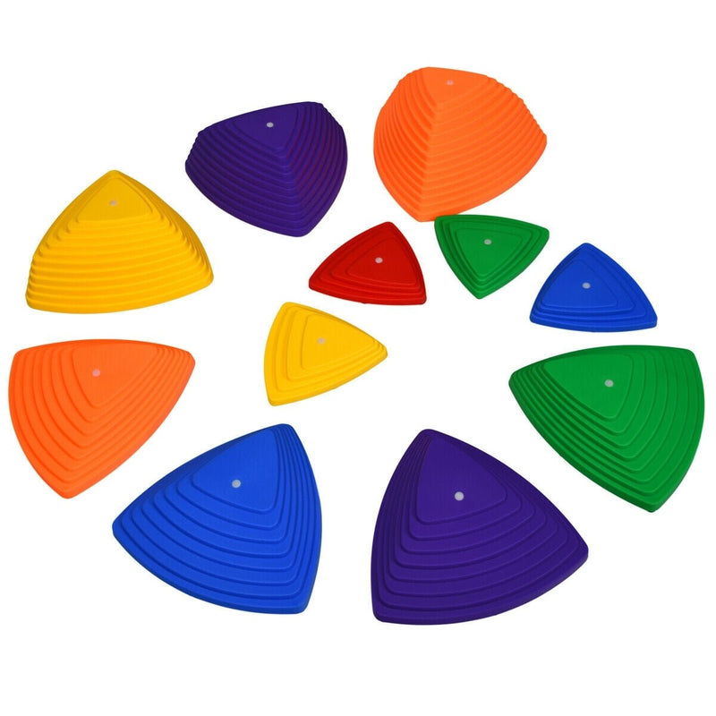 11 Pieces Non-Slip Bottom Kids Balance Stepping Stones - Relaxacare