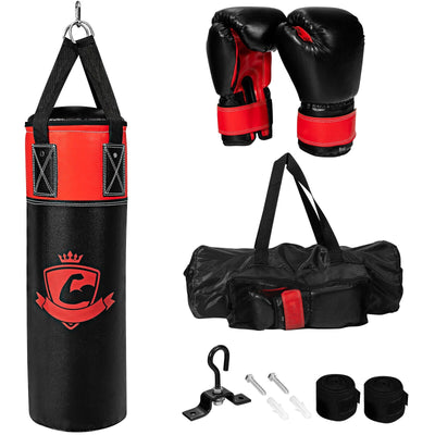11 Pounds Kids Hanging Punching Bag Set with Punching Gloves - Relaxacare
