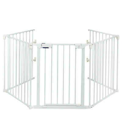 115 Inch Length 5 Panel Adjustable Wide Fireplace Fence - Relaxacare