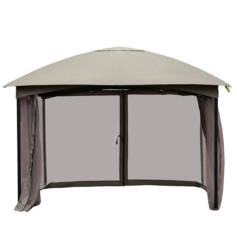 11.5 x 11.5 Feet Fully Enclosed Outdoor Gazebo with Removable 4 Walls - Relaxacare