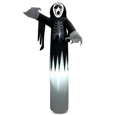 12 Feet Inflatable Halloween Skeleton Decoration with LED Lights - Relaxacare