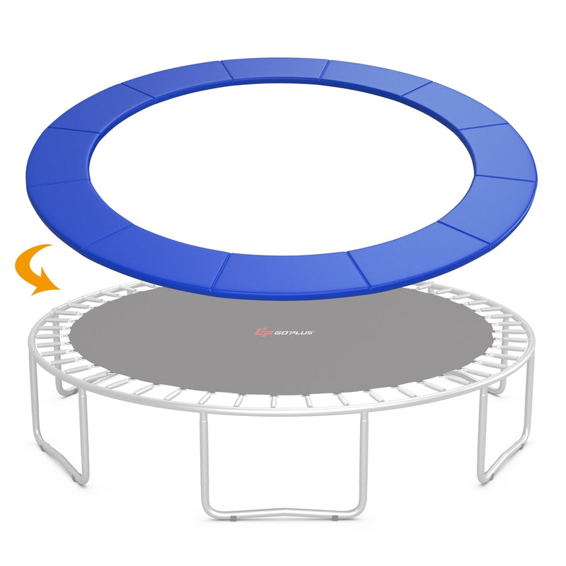 12 Feet Waterproof and Tear-Resistant Universal Trampoline Safety Pad Spring Cover-Blue - Relaxacare