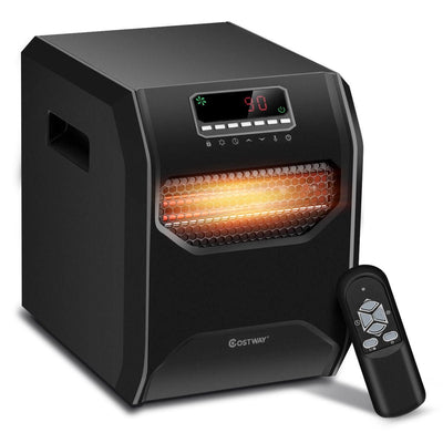 12 H Timer LED Remote Control Portable Electric Space Heater - Relaxacare