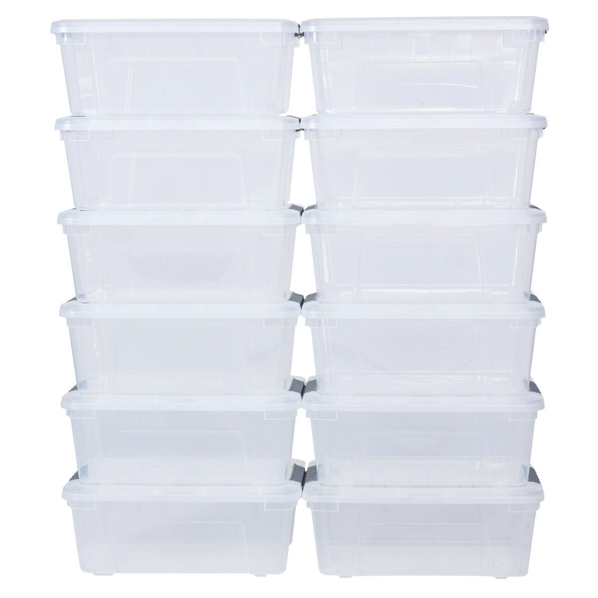 12 Pack 156 Quart Latch Stack Storage Tubs Box