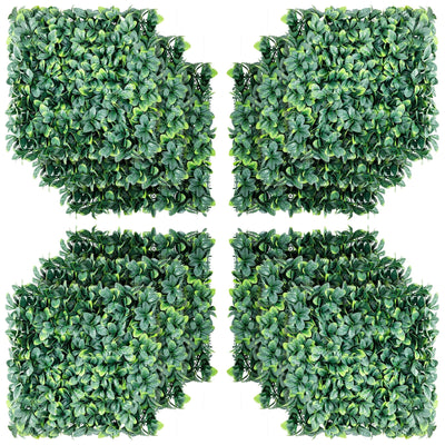 12 Pieces 20 x 20 Inch Artificial Ficus Hedge Plant for Wedding Decorations - Relaxacare