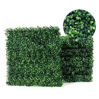 12 Pieces Artificial Boxwood Panels for Wedding Decor Fence Backdrop - Relaxacare