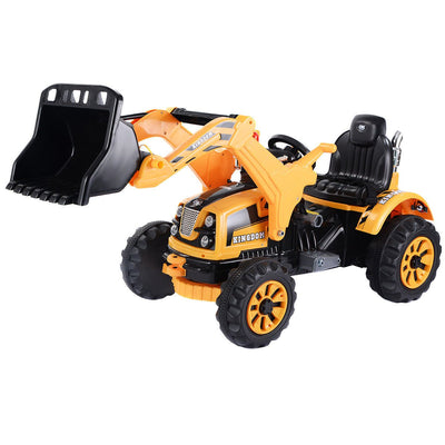 12 V Battery Powered Kids Ride on Dumper Truck-Yellow - Relaxacare