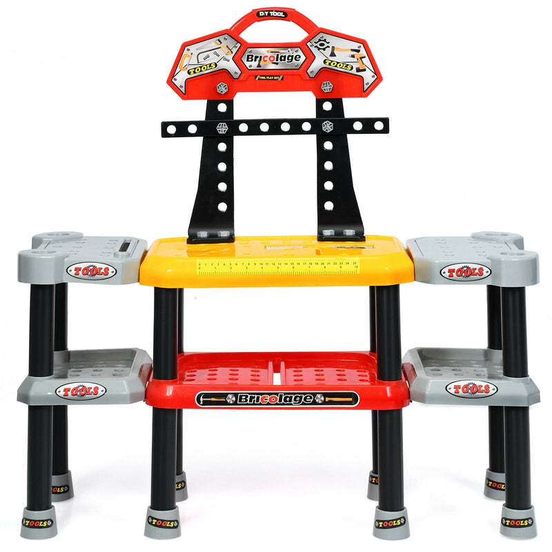 121 Pcs Kids Pretend Workbench Construction Workshop Tool Play Set - Relaxacare