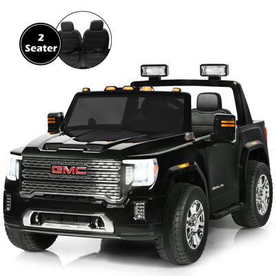 12V 2-Seater Licensed GMC Kids Ride On RC Electric Car with Storage Box - Relaxacare