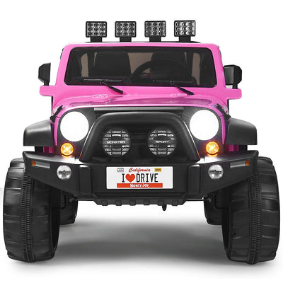 12V 2-Seater Ride on Car Truck with Remote Control and Storage Room-Pink - Relaxacare
