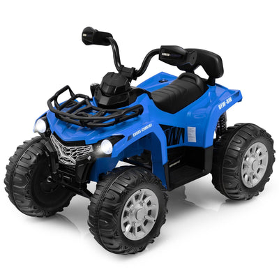 12V Kids Ride On ATV 4 Wheeler with MP3 and Headlights-Blue - Relaxacare
