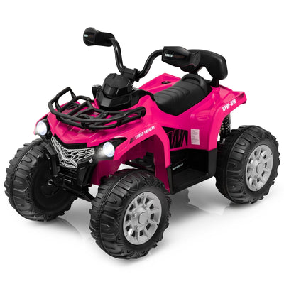 12V Kids Ride On ATV 4 Wheeler with MP3 and Headlights-Pink - Relaxacare