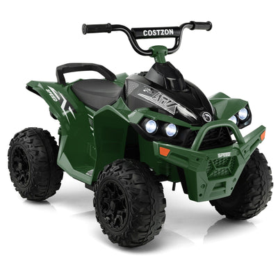 12V Kids Ride On ATV with High/Low Speed and Comfortable Seat-Army Green - Relaxacare