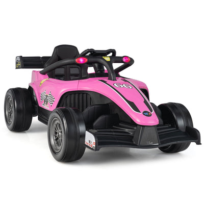 12V Kids Ride on Electric Formula Racing Car with Remote Control-Pink - Relaxacare