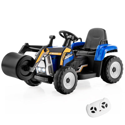 12V Kids Ride on Road Roller with 2.4G Remote Control-Blue - Relaxacare