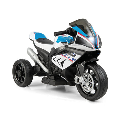 12V Licensed BMW Kids Motorcycle Ride-On Toy for 37-96 Months Old Kids-White - Relaxacare