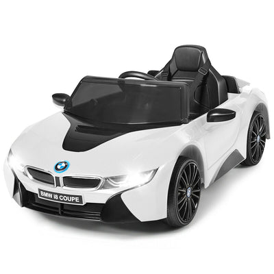 12V Licensed BMW Kids Ride On Car with Remote Control-White - Relaxacare