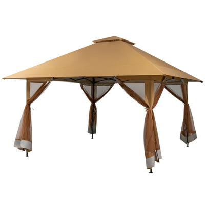 13 x 13 Feet Pop-up Instant Gazebo Canopy Tent with Mesh Sidewall - Relaxacare