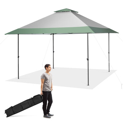 13 x 13 Feet Pop-Up Patio Canopy Tent with Shelter and Wheeled Bag - Relaxacare