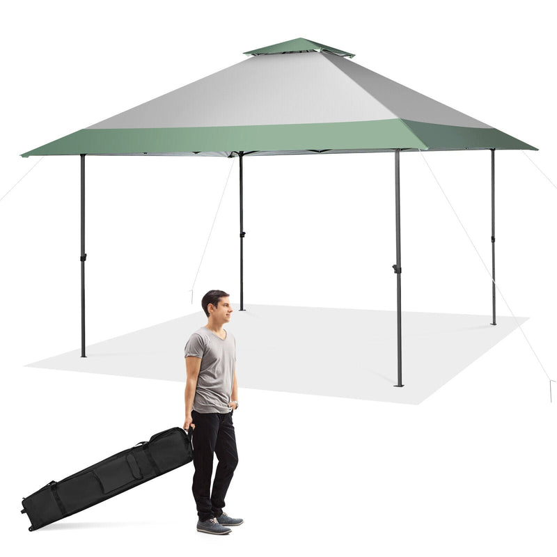 13 x 13 Feet Pop-Up Patio Canopy Tent with Shelter and Wheeled Bag - Relaxacare