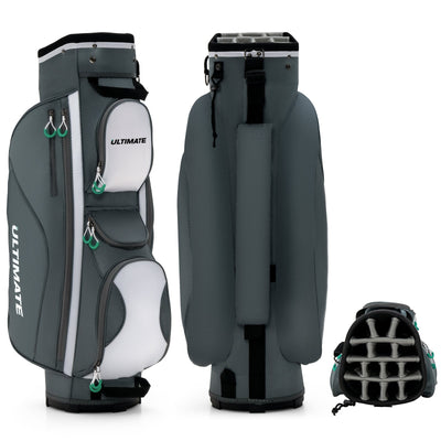 14 Dividers Golf Cart Bag with 7 Zippered Pocket - Relaxacare
