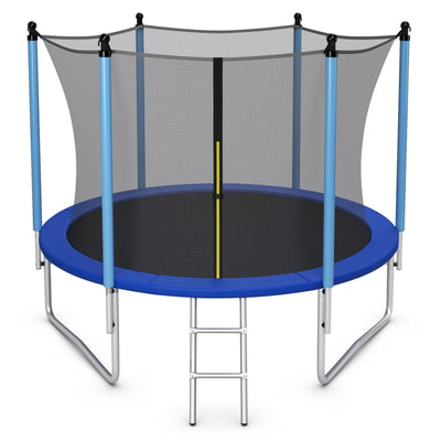14 Feet Jumping Exercise Recreational Bounce Trampoline with Safety Net - Relaxacare