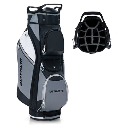 14-Way Golf Cart Stand Bag with Waterproof Rain Hood - Relaxacare