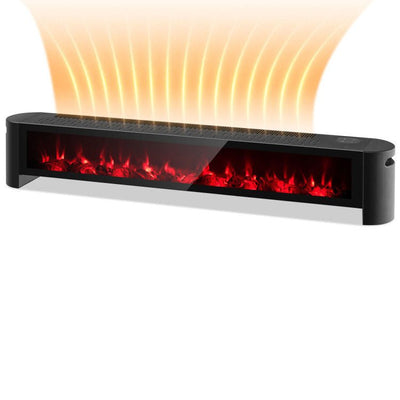 1400W Electric Baseboard Heater with Realistic Multicolor Flame - Relaxacare