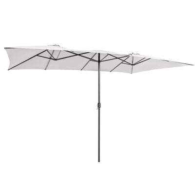 15 Feet Double-Sized Patio Umbrella with Crank Handle and Vented Tops - Relaxacare