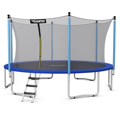 15 Ft Outdoor Bounce Trampoline with Safety Enclosure Net - Relaxacare