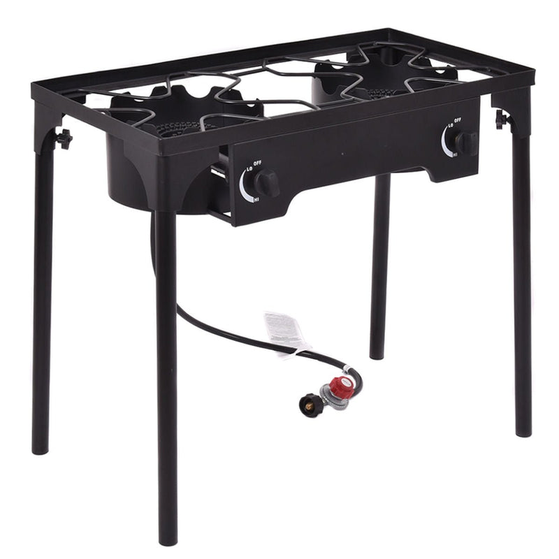150 000 BTU Double Burner Outdoor Stove BBQ Grill - Relaxacare