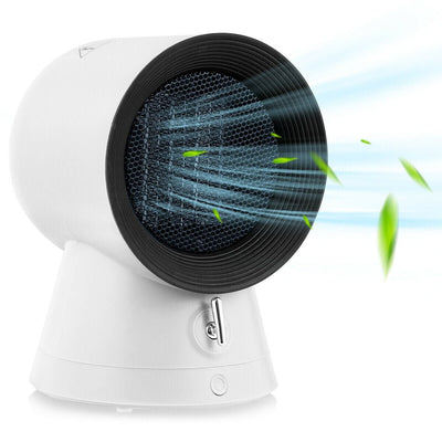 1500 W 2 in 1 Mini Portable Space Ceramic Heater Cooling Fan with Overheat Protection - Relaxacare
