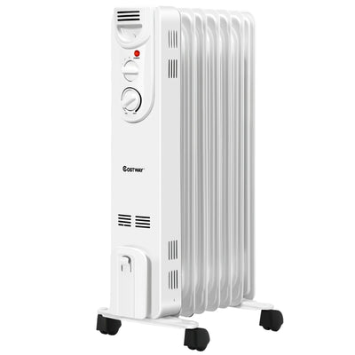 1500W Electric Oil Heater with 3 Heat Settings and Safe Protection - Relaxacare