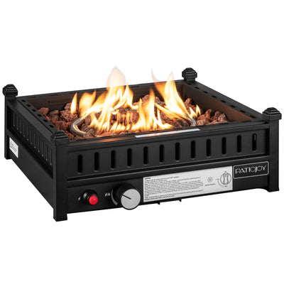 16.5 Inch Tabletop Propane Fire Pit with Simple Ignition System - Relaxacare