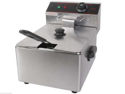 1700W Single Electric Deep Fryer with Basket Scoop Unit - Relaxacare
