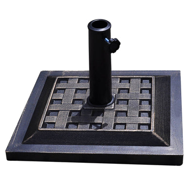 17.5 Inch Heavy Duty Square Umbrella Base Stand of 30 lbs for Outdoor - Relaxacare