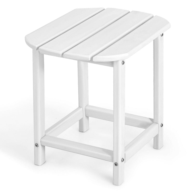 18 Feet Rear Resistant Side Table for Garden Yard and Patio -White - Relaxacare