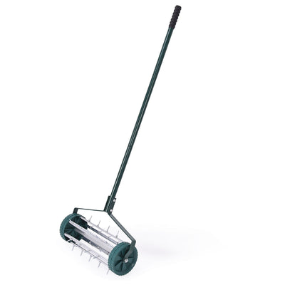 18 Inch Rolling Lawn Aerator with 3-Piece Handle for Soil Lawn - Relaxacare