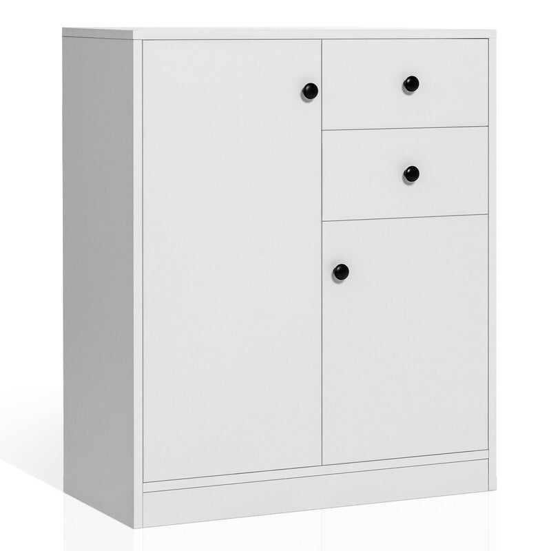 2-Door Free-standing Kitchen Sideboard with Adjustable Shelves - Relaxacare