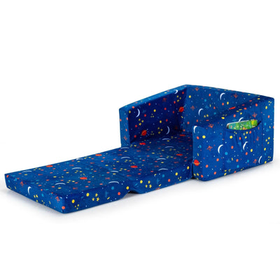2-in-1 Convertible Kids Sofa with Velvet Fabric - Relaxacare