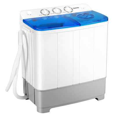 2-in-1 Portable 22lbs Capacity Washing Machine with Timer Control-Blue - Relaxacare