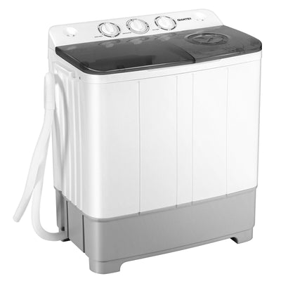 2-in-1 Portable 22lbs Capacity Washing Machine with Timer Control-Gray - Relaxacare