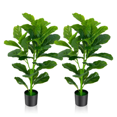 2-Pack Artificial Fiddle Leaf Fig Tree - Relaxacare