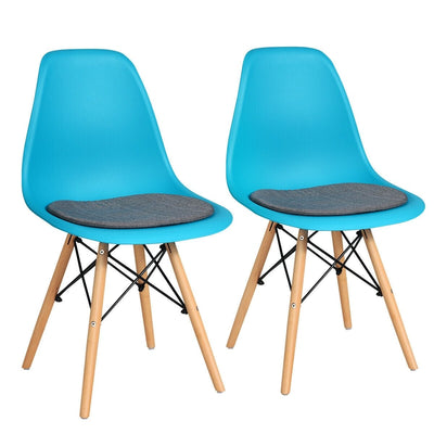 2 Pcs Dining Chair Mid Century Modern Chair Furniture-Blue - Relaxacare