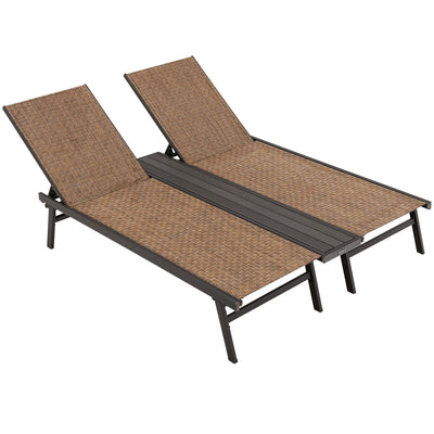 2-Person Patio Chaise Lounge with Middle Panel - Relaxacare